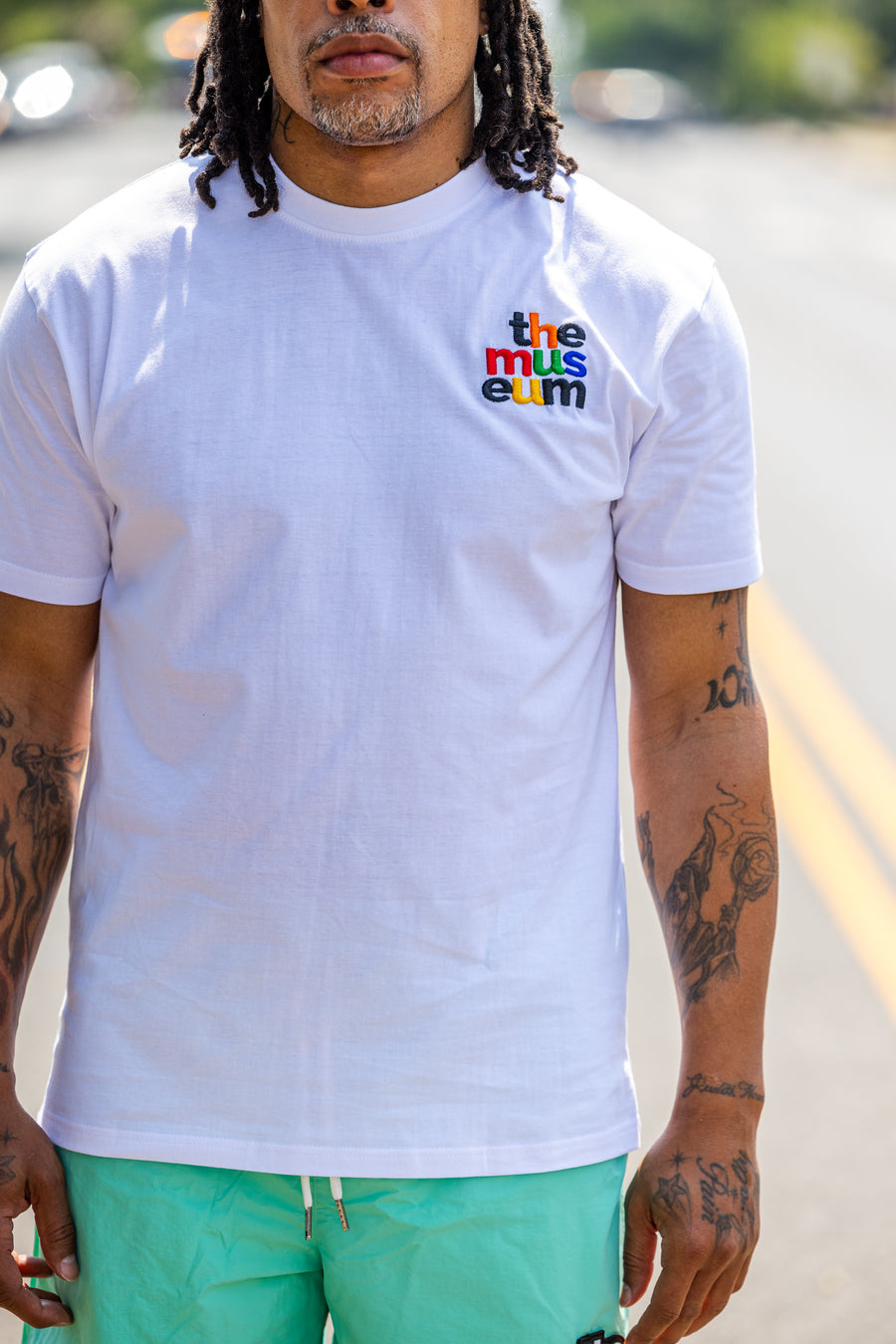 White Multi-Color T Shirt